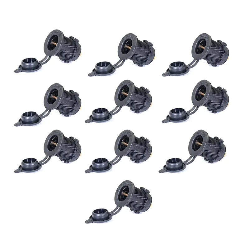 

10PCS/Lot DIY Waterproof 12V 24V Car Cigarette Lighter Socket Motorcycle Car Auto Boat Tractor USB Charger Power Adapter Outlet