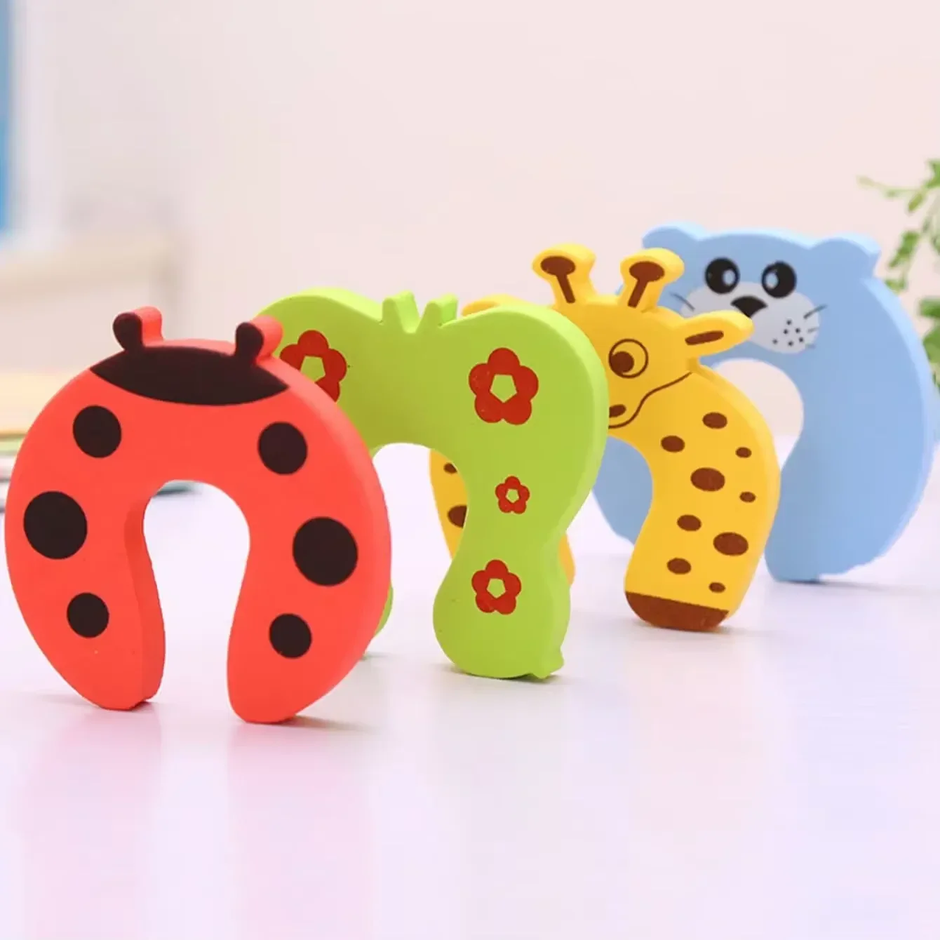 1/7pcs Baby Safety Door Stopper Anti-pinch Hand Cartoon Animal Door Block Thick Child Security Protection Lock Finger Protector