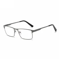 Men Square Metal Large Frame Reading Spring Leg Elderly Presbyopia Glasses Blue Light Blocking Eye Protection Eyeglasses 6