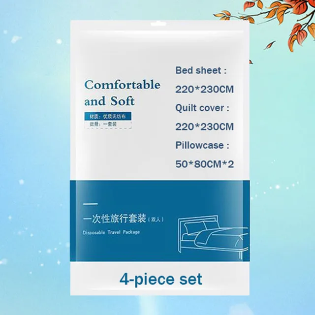 Drap de Lit Jetable pour Voyage d'Affaires et Hôtel, Couverture Portable, Étanche au Sol, 3/4 Pièces 2