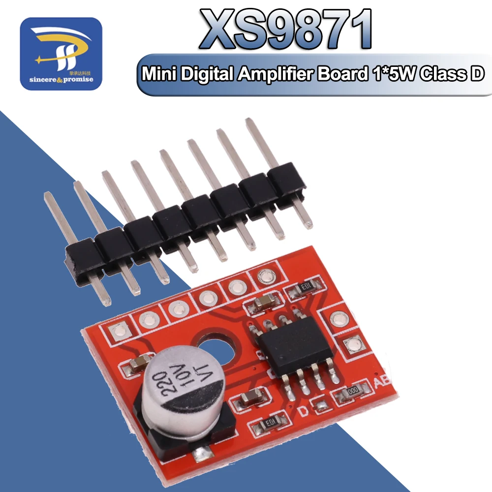 XS9871 Super-Mini-Digital Verstärker Bord 1*5W Class D Digitale 2,5 V Zu 5,5 V Power Verstärker bord Effiziente Class AB/D Optional