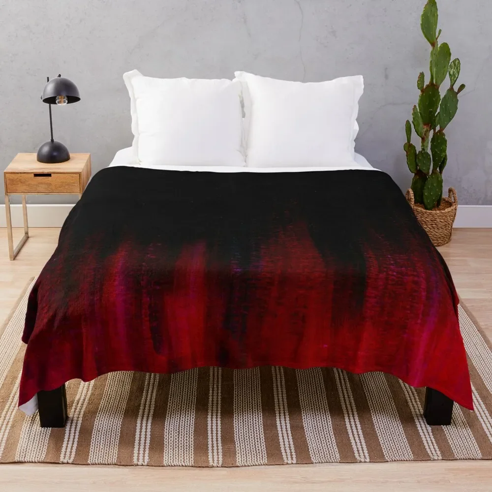 

Red and Black Abstract Throw Blanket Decorative Sofas Weighted Dorm Room Essentials funny gift Thins Blankets