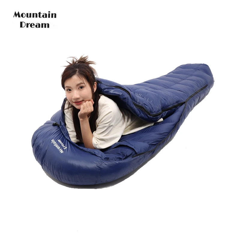 Mountaindream Winter Autumn Ultralight Mummy Down Sleeping Bag sleeping bag survival sleeping bag Outdoor Travel Camping Nylon White Duck Down