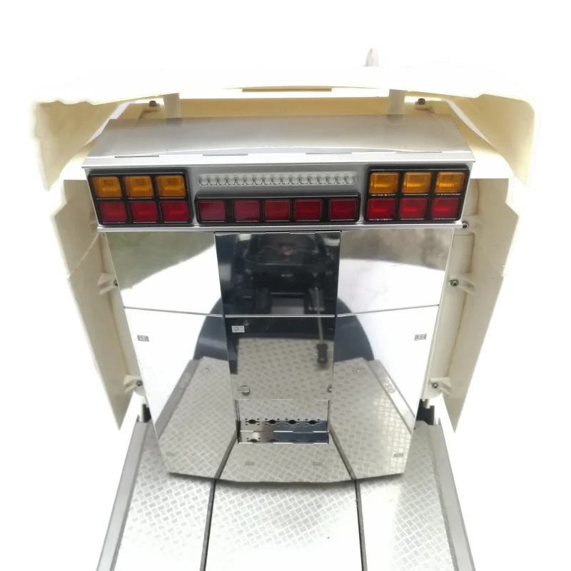 1/14 Truck Equipment Rack with LED Light Bar for TAMIYA 1/14 RC Truck Tractor SCANIA R620 56323 R730 470 Upgrade Parts LESU 2