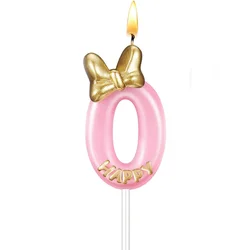 Pink Birthday Candle Cake Topper for Celebrations and Parties (Number 2) (Number0)