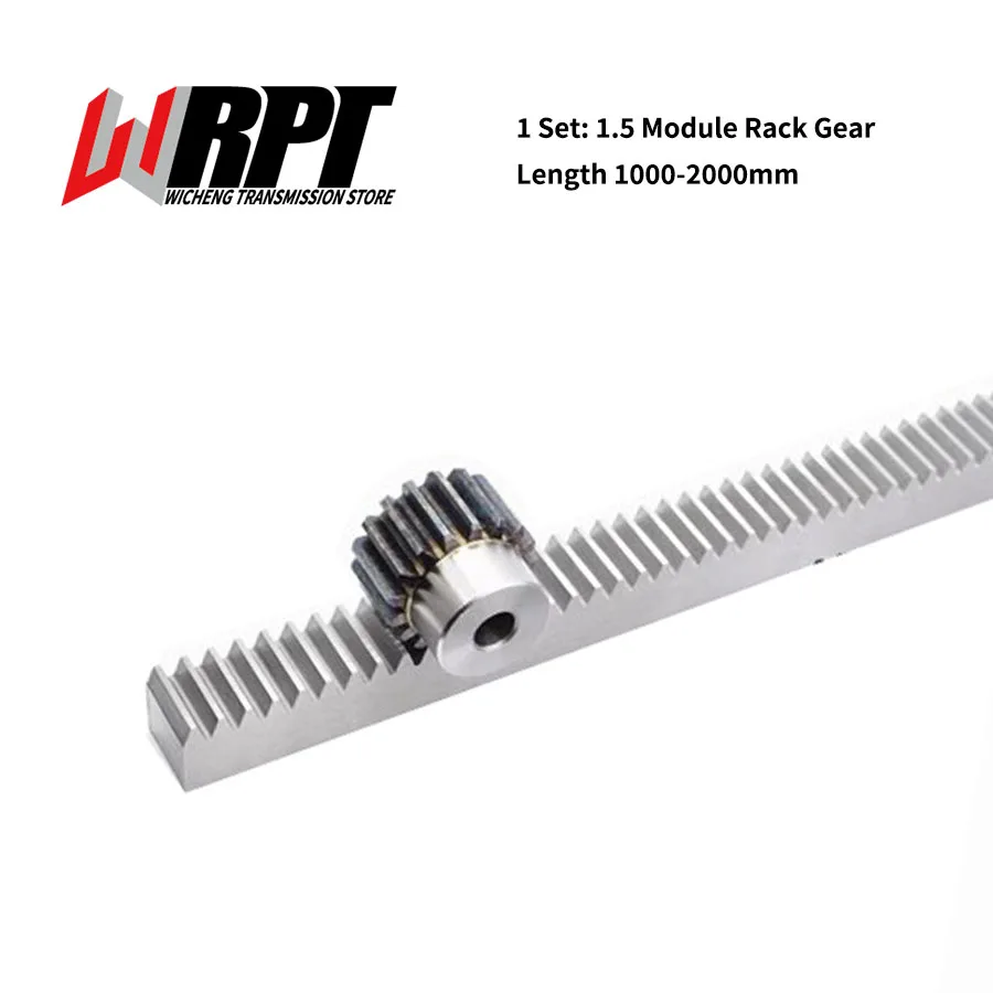 

1 Set Straight Rack 1.5 Mold Length 1000-2000mm And Spur Gear 1.5 Mold 30 Teeth Hole 6-20mm Pinion CNC Transmission Parts