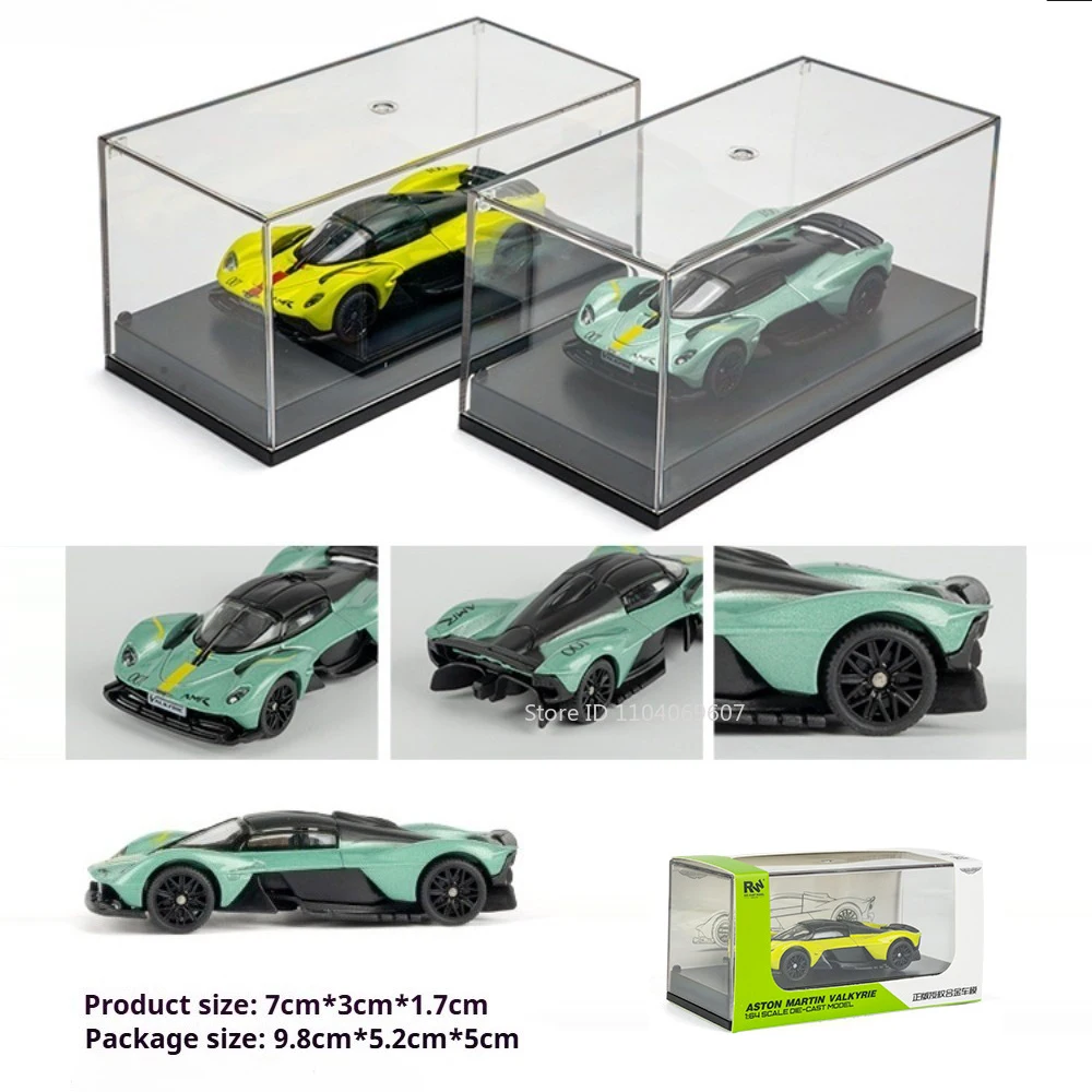 Diecast Alloy Car Collectible with Dust Cover - 1:64 Miniature Toy