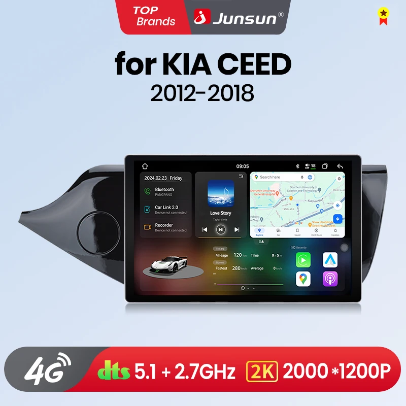 Junsun V3 Plus 2K Android 13 Wireless CarPlay Android Auto Auto Intelligente Systeme für KIA CEED JD Cee'd 2012-2018 Autoradio