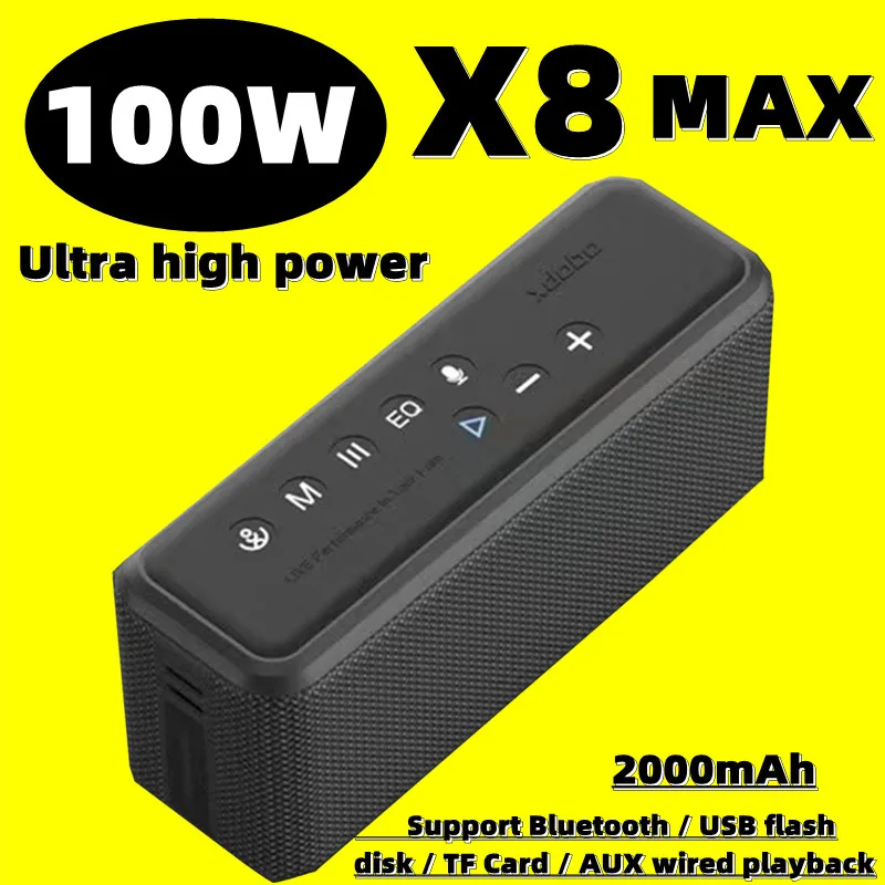 XDOBO X8 Max 100W High-power Wireless Bluetooth Speakers Game Sound TWS 3D  Stereo Subwoofer Outdoor Portable Waterproof Boombox