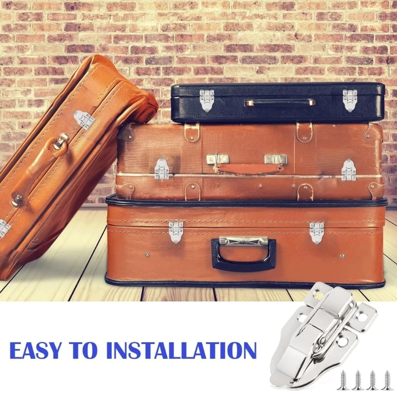 Description Picture 5 of item8 Pcs Vintage Box Toggle Latches Metal Duckbilled Hasp Latches with Screws