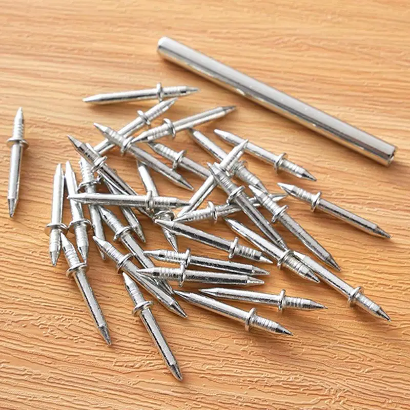 Double Sided Skirting Nails Multifunctional Rust-Proof Seamless 100PCS Baseboard Home Decoration