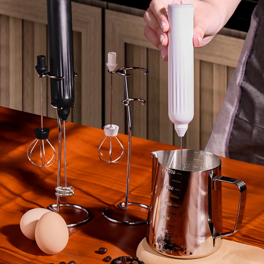 Milk Frothier with Double Whisk, Handheld Electric Foam Maker, Hand Mixer  Wand