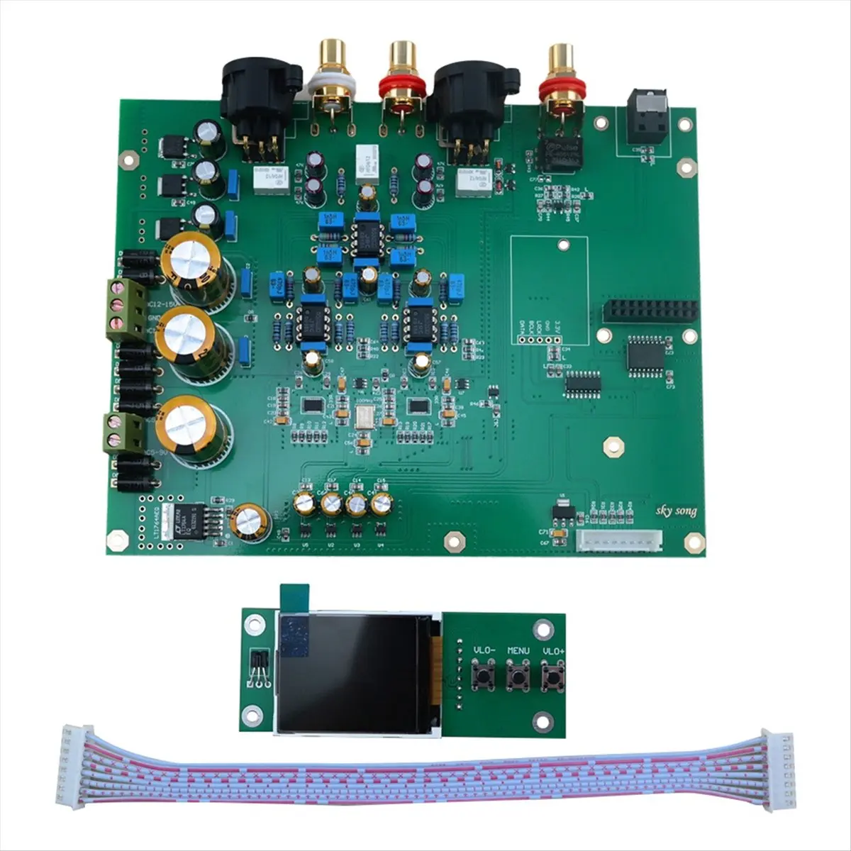 (A32M) 듀얼 ES9038q2m DAC 디코더 HiFi 동축 USB 블루투스 입력 PCM384k DSD512 TFT 스크린 표준 버전