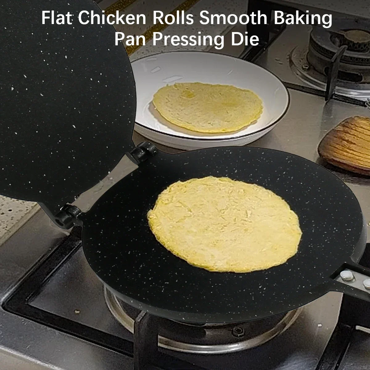 Tortilla Press Pan Non-Stick Baking Trays Pressing Mold Multipurpose Tortilla Dough Press Stove Top Pan Kitchen Cooking Tools