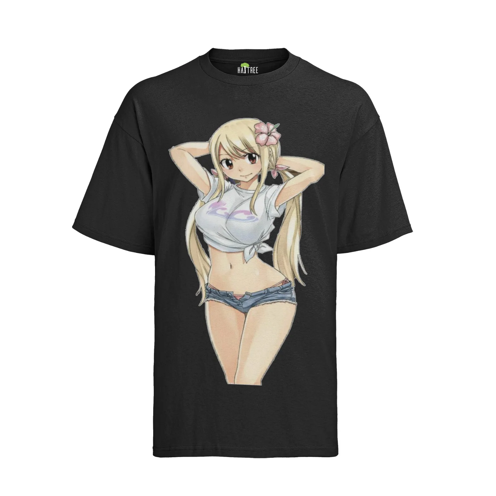 Mens Lucy Heartfilia Fairy Tail Girl Anime Manga Cute Pretty Kawaii Organic T-Shirt