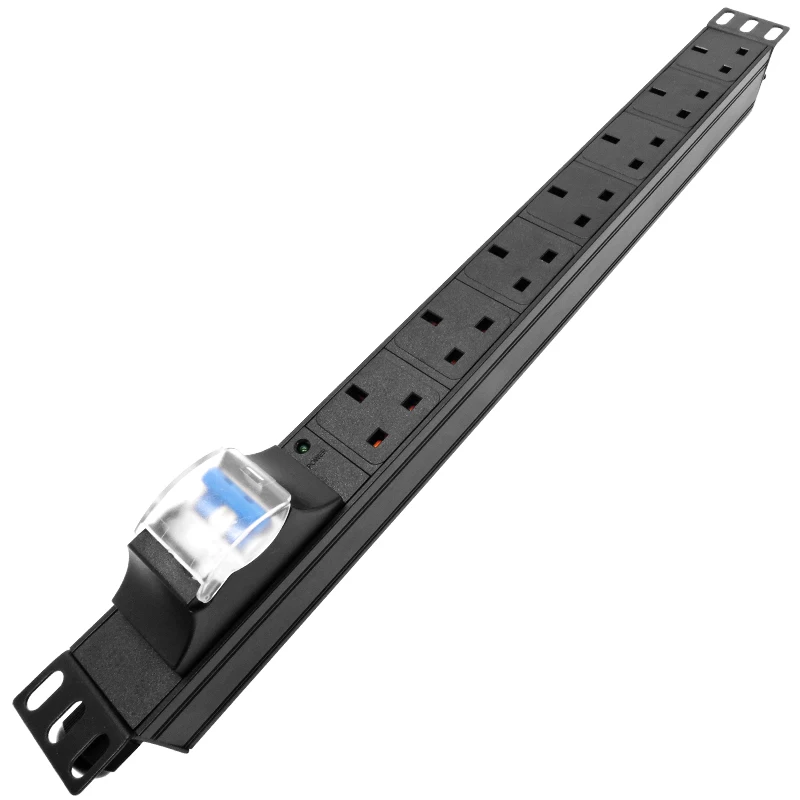 

PDU power strip network cabinet rack UK socket aluminium alloy 7 AC UK Socket plug With air switch 16A 4000W socket