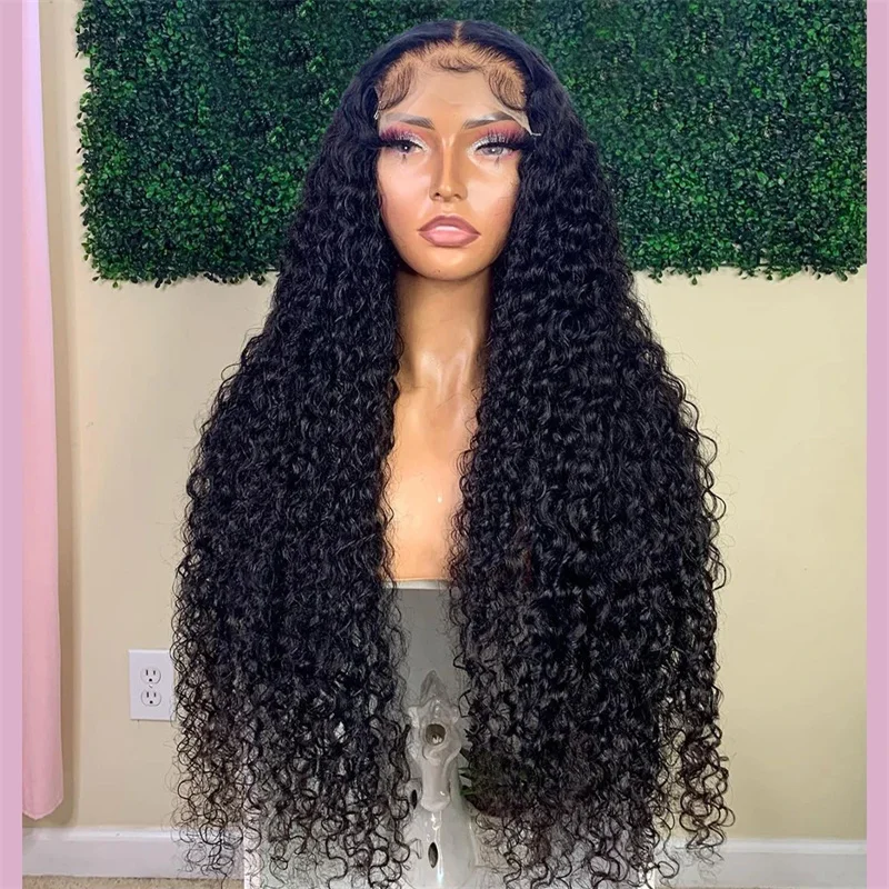 soft-180-density-26inch-natural-black-color-long-kinky-curly-lace-front-wigs-for-women-with-baby-hair-glueless-preplucked-daily