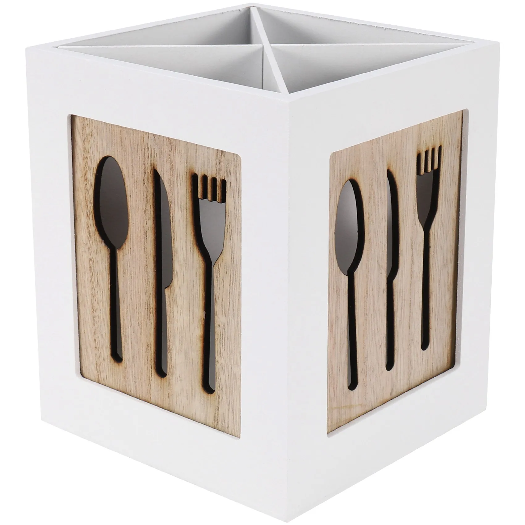 

Wooden Utensils Holder Cutlery Kitchen Flatware Cutlery Storage Flatware Caddy Spoons Forks Knifes Chopsticks Organizer