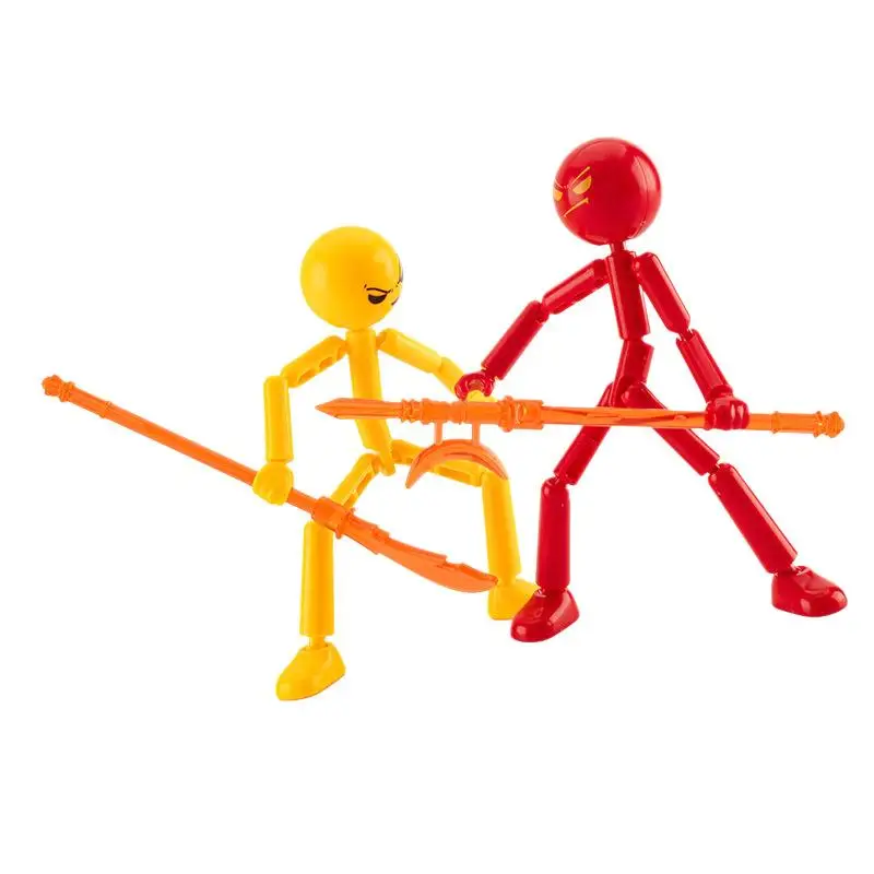 HUAHUASet 3D-gedrucktes Stickman-Actionfigurenspielzeug mit beweglichen Gelenken, zusammengebaute Roboter-Mannequin HUAHUA – Detail 9