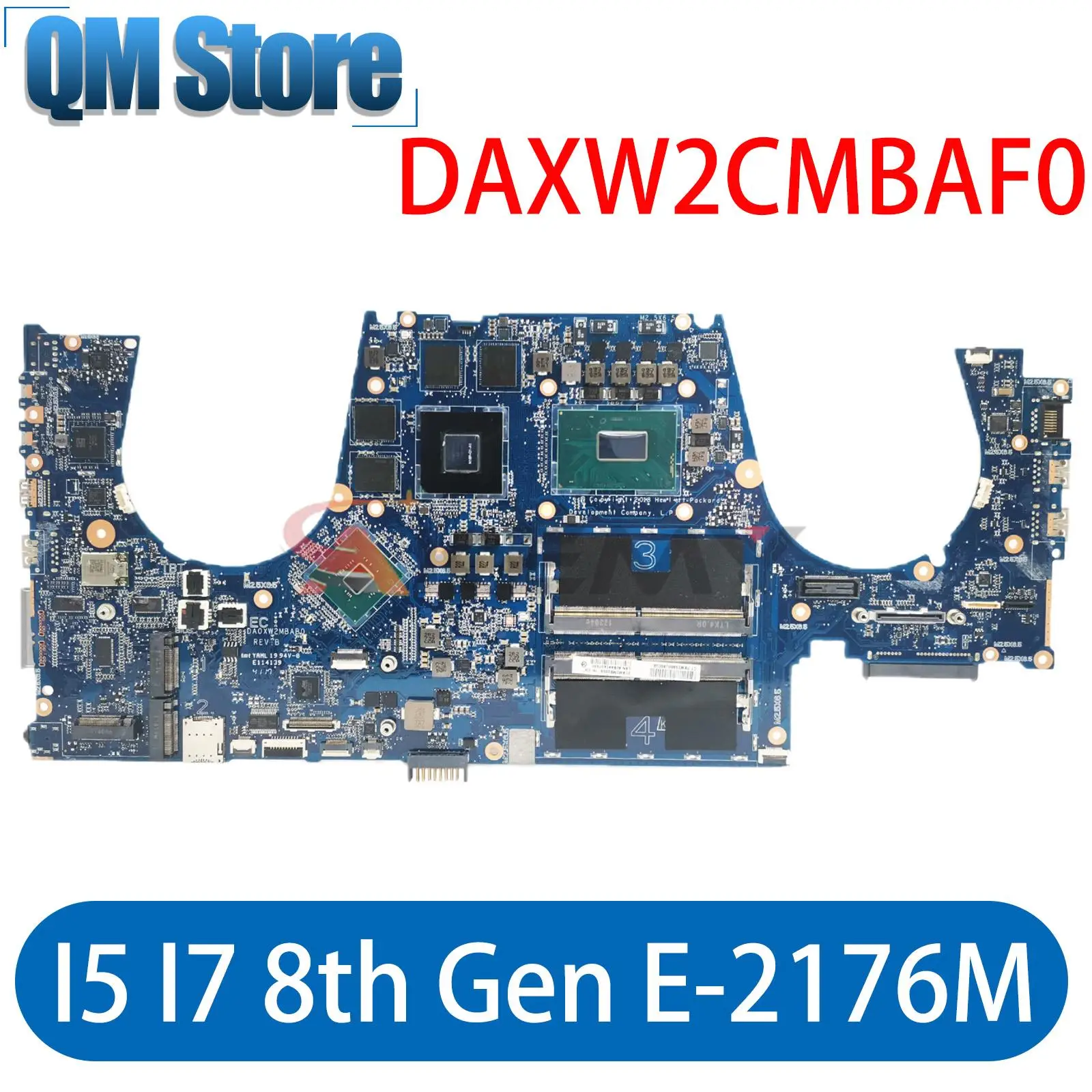 

For HP ZBOOK 15 G5 Motherboard Mainboard DA0XW2MBAB0 DAXW2CMBAF0 motherboard I5 I7 8th Gen E-2176M CPU with GPU