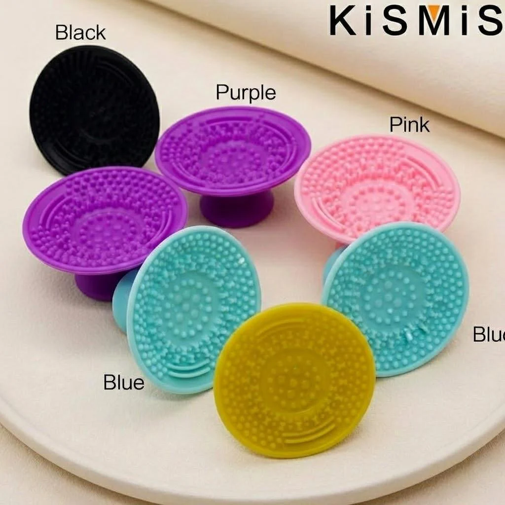Silicone Makeup Brush Cleaning Pad with Suction Cup