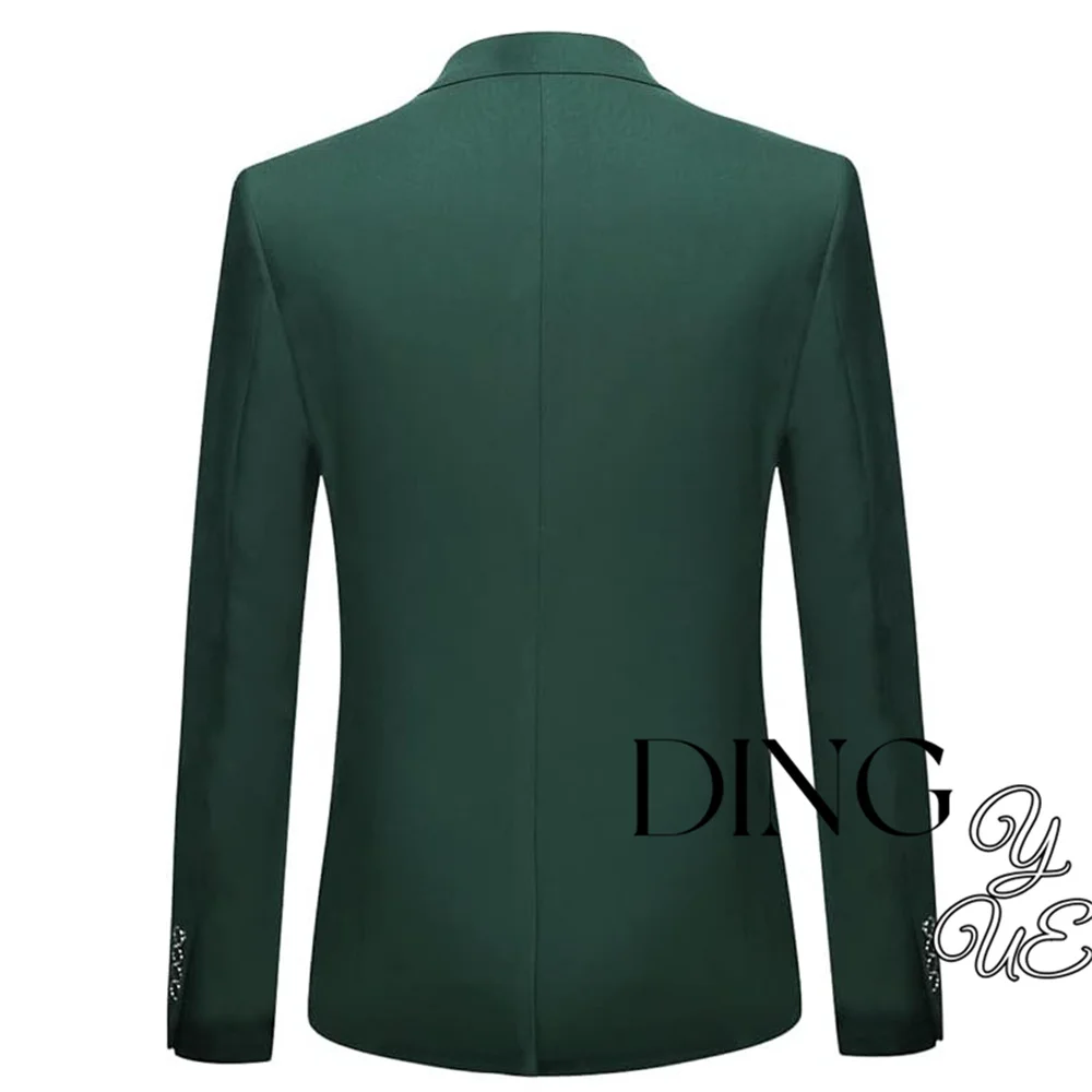 Business Men Suits Slim Fit 2 Piece Male Fashion Jacket with Pants Wedding Tuxedo for Groom Dinner Party Costume