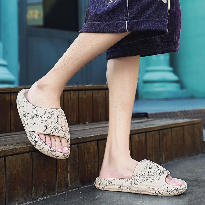 Slip-Hausschuhe für Herren, rutschfest, mit dicker Sohle, weiche Schaumstoff-Slipper, bequeme Slipper für drinnen und draußen_voghion.com