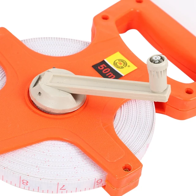 1Pc 30M/100Ft Meter Open Reel Fiberglass Tape Measure Inch