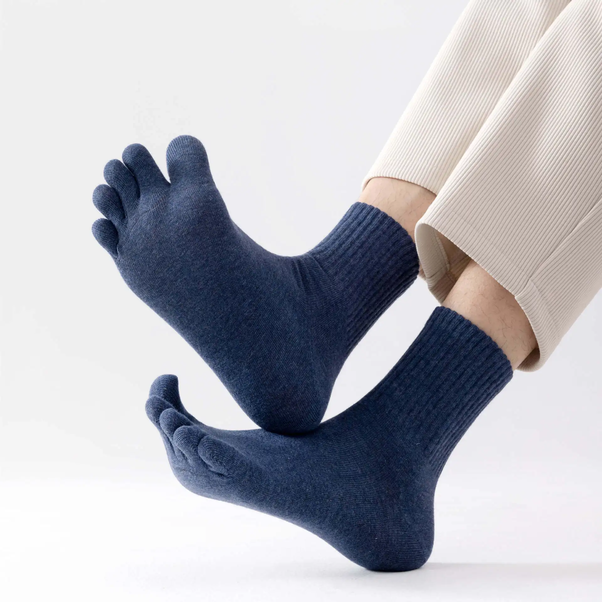 3 Paare/los Zehen Sport Kurze Socken Frühling Herbst Mann Baumwolle Anti-Bakterielle Anti-geruch Schweiß-Run Outdoor saugfähigen 5 Finger Socken – Detail 12
