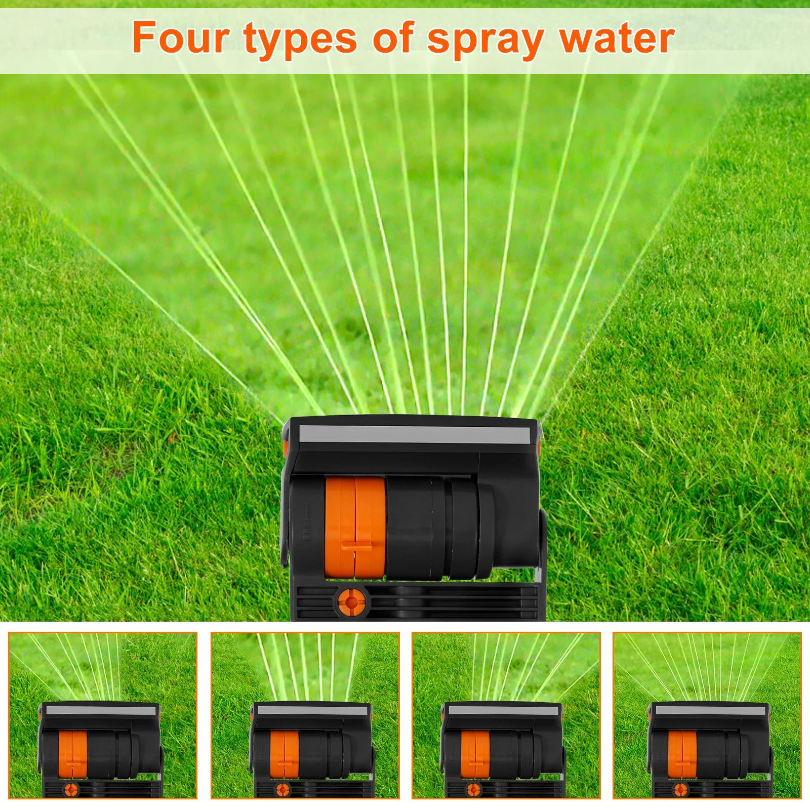 Oscillating Grass Sprinkler ABS 16 Hole Lawn Water Sprinkler with Filter Adjustable Spray Range Garden Water irrigation system