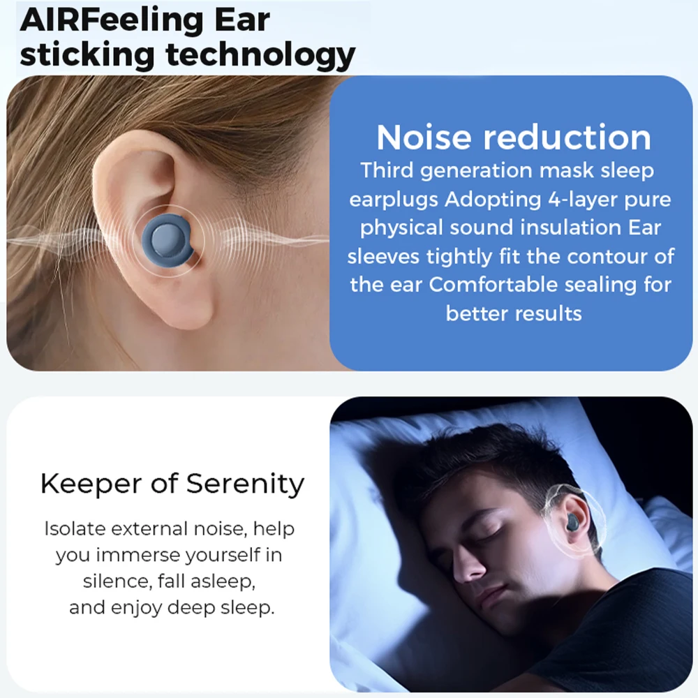 Silicone Earplugs Swimming Sleep Noise Cancel Reduction