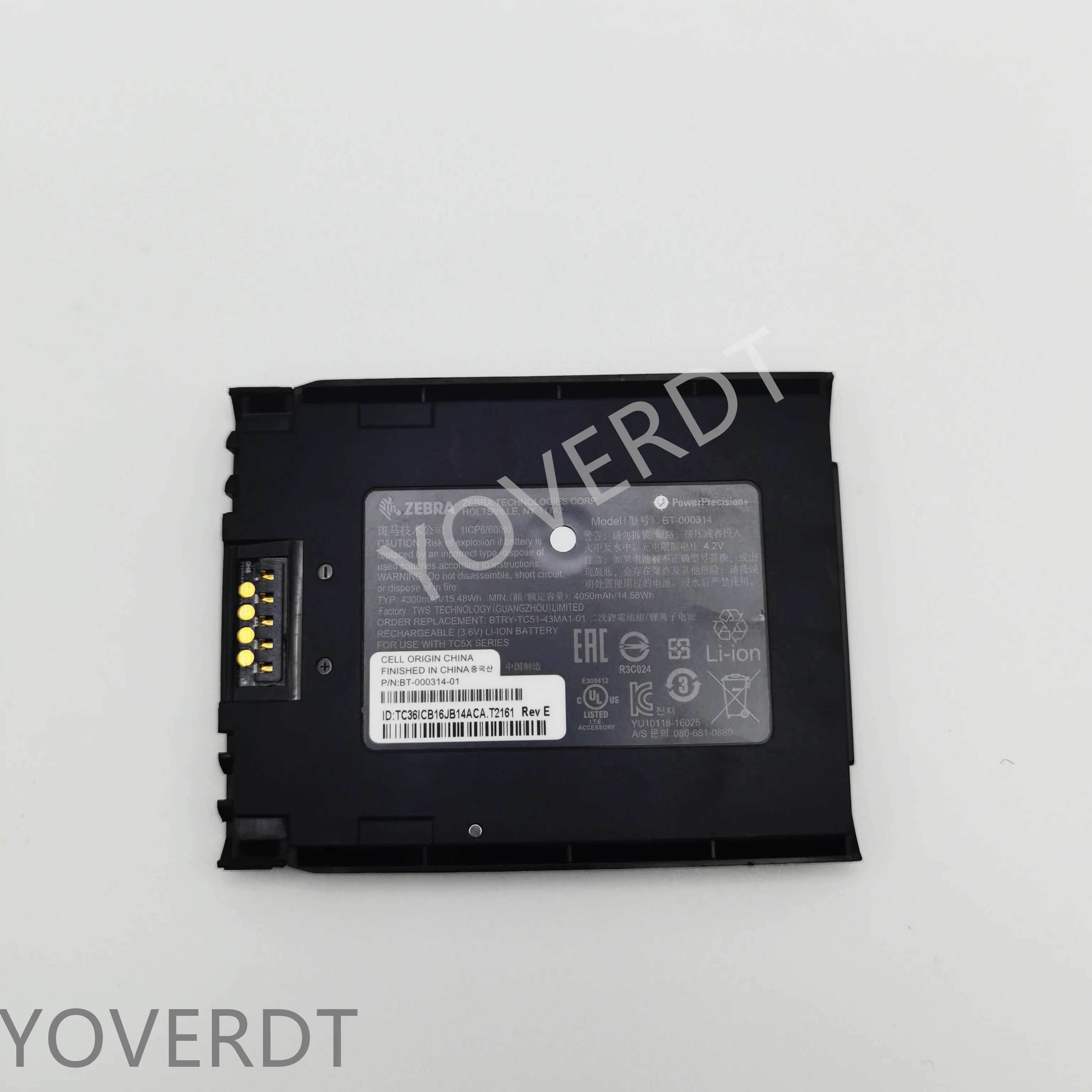 Bateria Nova Original Bt000314-01 para Zebra Série Tc5x Tc51 4300mah 15.48wh Btry-tc5143ma1-01