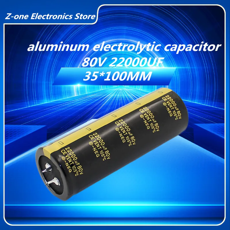 1-5pcs 80V22000UF 80V 22000UF 35x100mm High quality Aluminum Electrolytic Capacitor High Frequency Low Impedance ESR 1 5pcs 80v22000uf 80v 22000uf 35x100mm high quality aluminum electrolytic capacitor high frequency low impedance esr