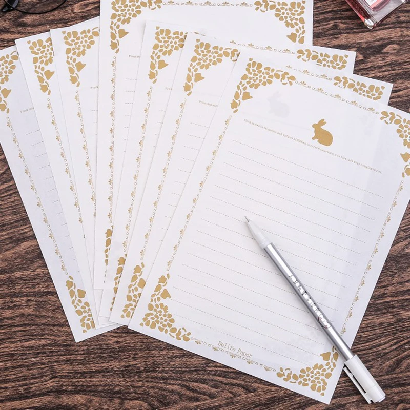 10pcs Vintage Kraft Paper Letter Pads Retro Writing Paper for Envelopes Wedding Invitation Letter Set Stationery Office Supplies 1pc retro glass dip pen writing signature pens drawing pen supplies calligraphy pen