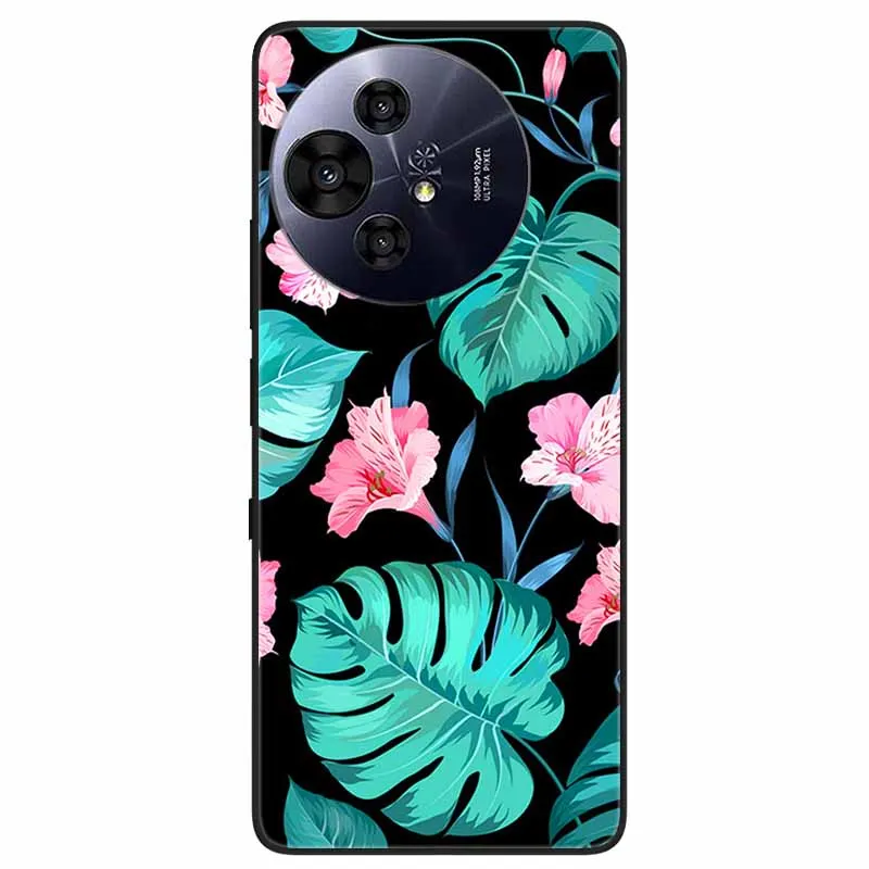 Floral Relief Painted Soft Silicone Phone Case - 6.8