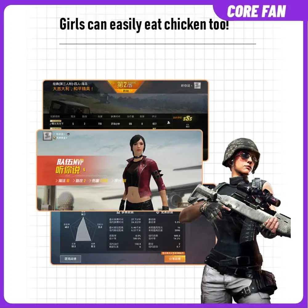 1쌍의 PUBG 모바일 폰 게임 트리거 컨트롤러 조이스틱(4-13mm 두께용)