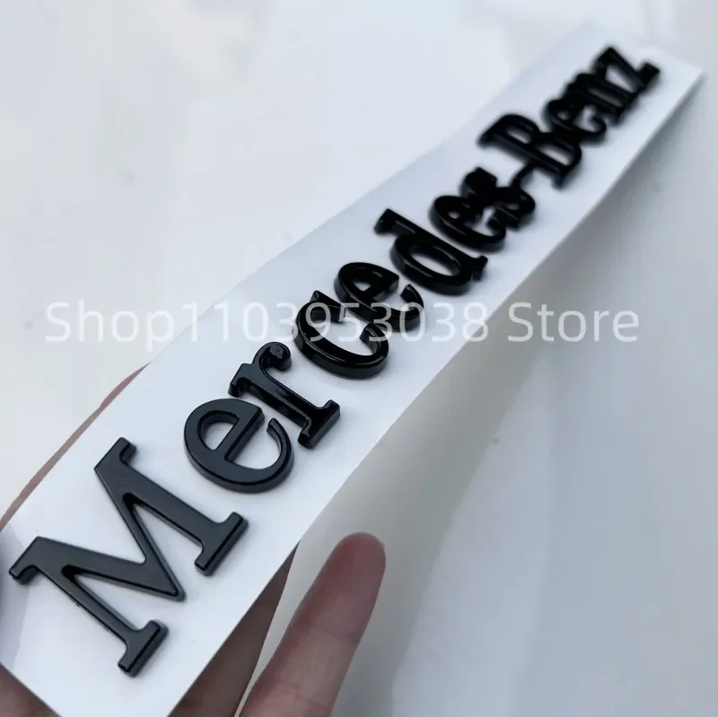 3D ABS Glossy Black GT53 Emblem Letters Turbo 4MATIC Fender Badge AMG Sticker For Mercedes-Benz GT53 AMG Accessories