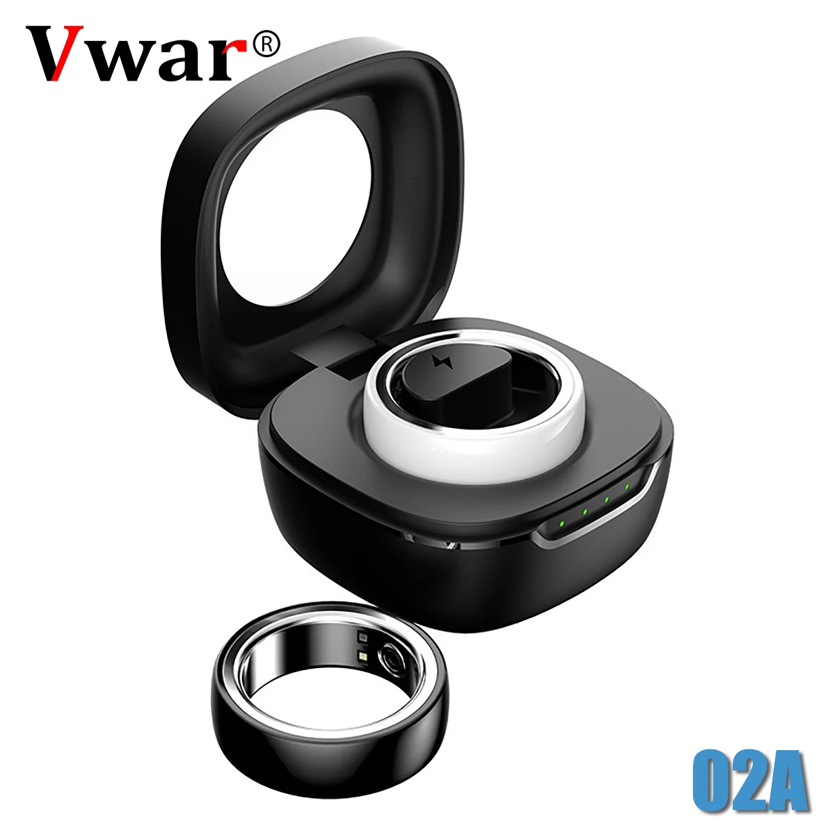 VWAR 02A смарт-кольцо с зарядным устройством IPX8 водонепроницаемый кислородный монитор сердечного ритма во время сна для крови фитнес-трекер для здоровья
