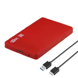 High-Speed USB 3.0 External Hard Drive Enclosure for 2.5-Inch SATA HDD/SSD (Red)