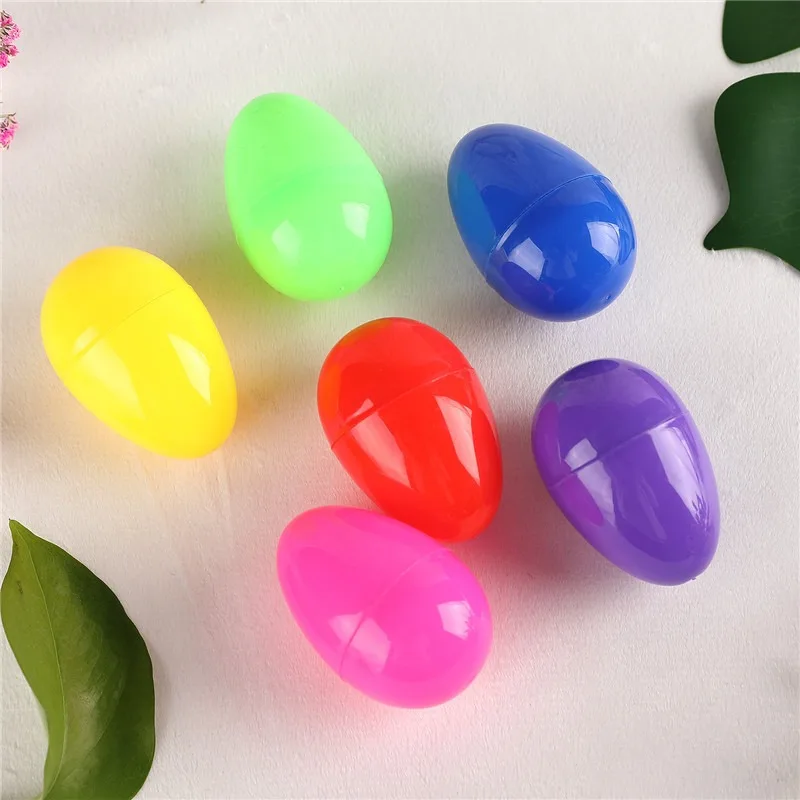 

12Pcs Plastic Easter Eggs Surprise Toys Blind Egg Fillable Empty Eggs for Party Hunt Games Easter Gifts Easter Decor 6Colors