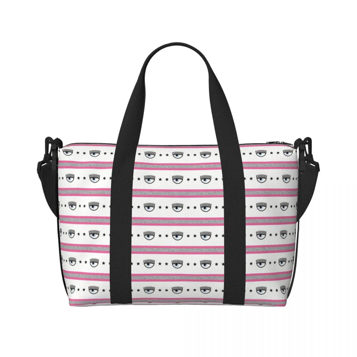 Fashion Hot Eyes F-FerragniS C-ChiaraS Beach Tote Bag Women Extra Large Gym Carry On Travel Shopping Bags
