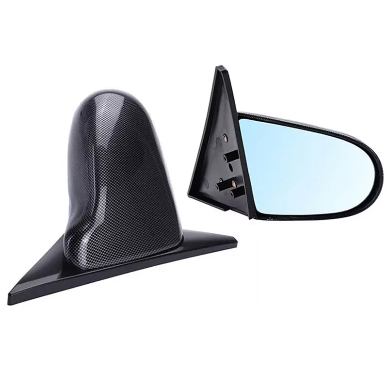 

Fit For Honda Civic EK EG Spoon Side Mirror Carbon Fiber Look 4Door Mod DIY Wira Satria Pair