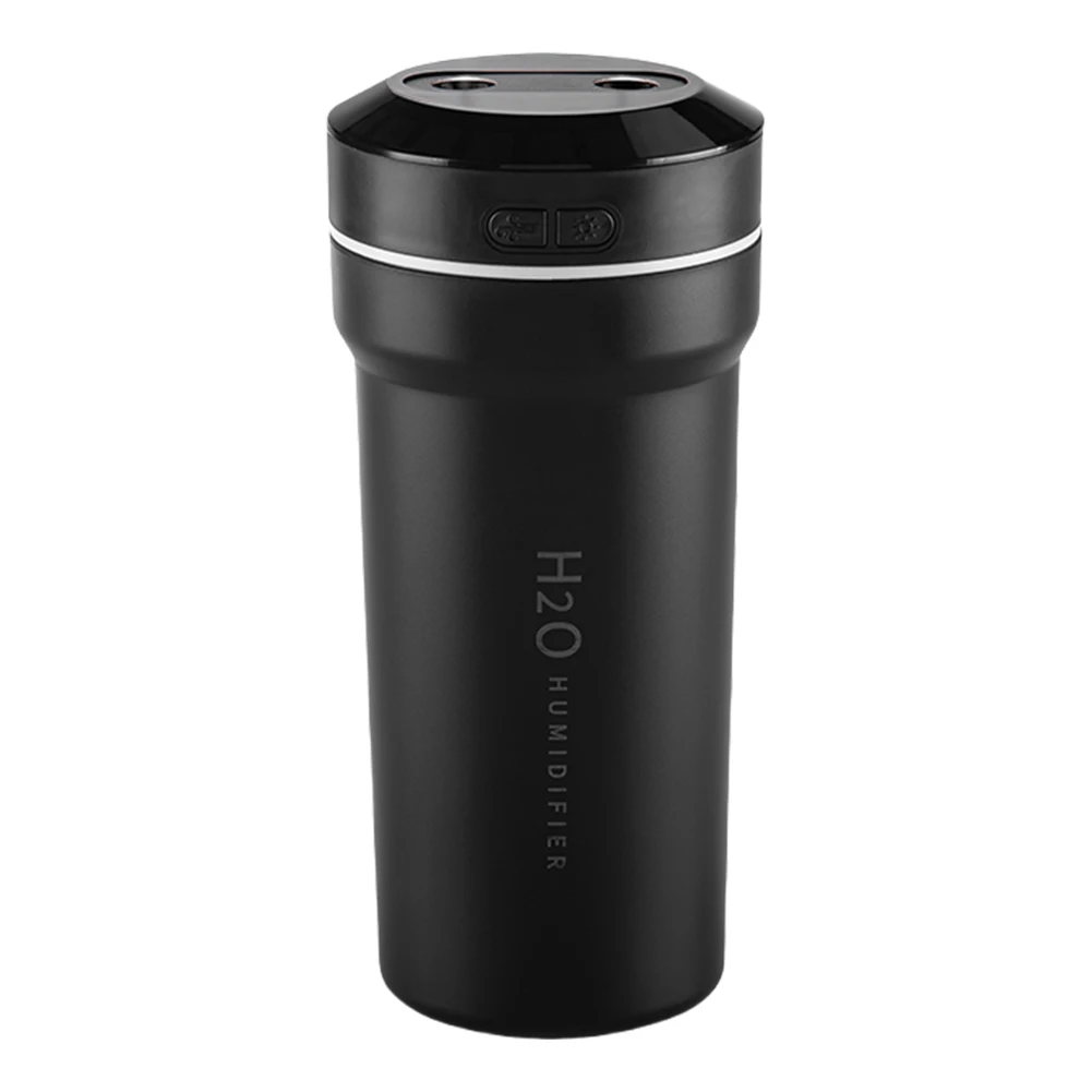 300ml 더블 스프레이 차량용 가습기 7색 조명 픽업 다이나믹 가습기 여행용 자동차용 스마트 픽업 가습기