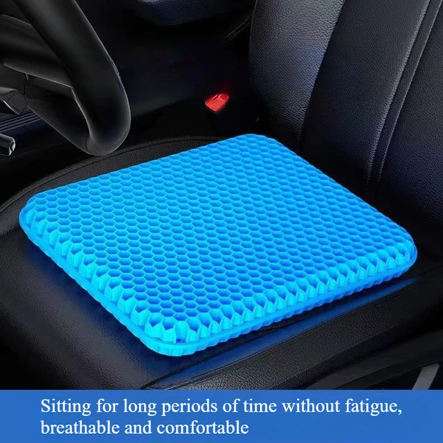 Coussin de siège en Gel, conception respirante en nid d'abeille d'été pour soulager la pression, douleur au coccyx arrière 4