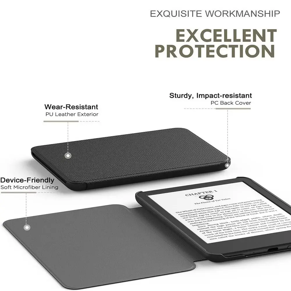 Sleek Folio Cover with Auto Sleep/Wake Feature