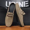Lefu Shoes Men's Lightweight Bean Shoes Summer One Step Push lazy Breathable Casual Half Support Slippers for men 4