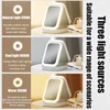 LED Mirror Makeup Storage Box Cosmetics Storage Box Fashion Portable Travel Makeup Bag Simple Makeup Case with Mirror for Woman 4