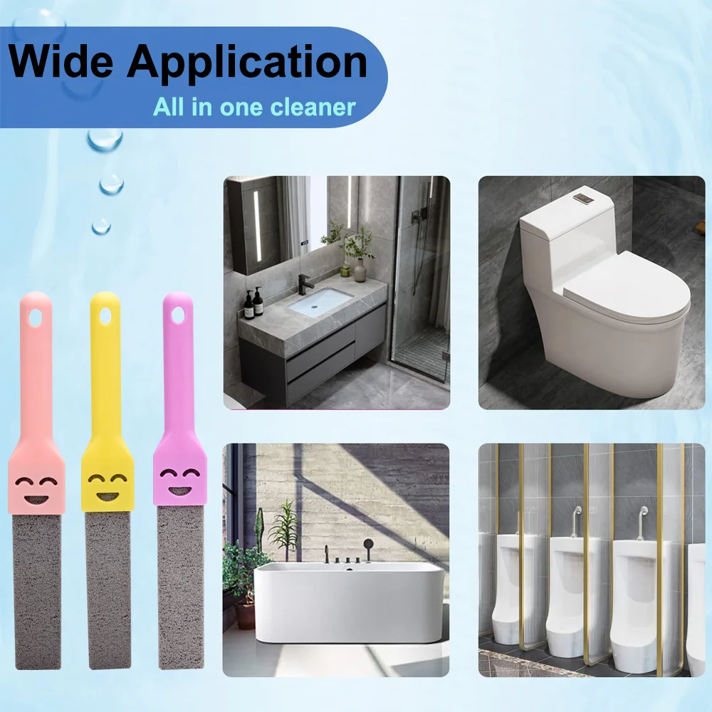 Pumice Stone Bathroom Cleaning Brushes - Limescale & Rust Remover Set
