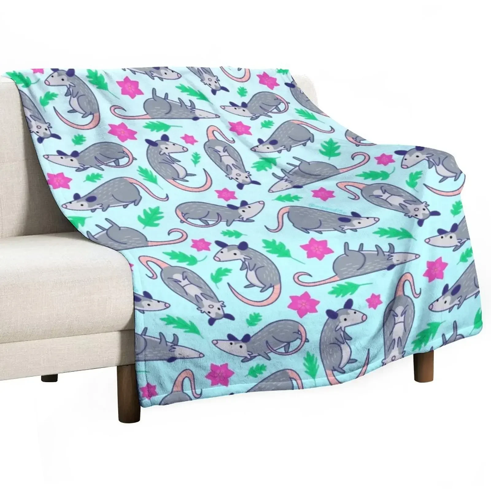 

Одеяло с рисунком Opossum, декоративные одеяла для кровати, зимние кровати, одеяла