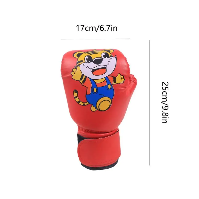 Youth Training Boxing Gloves for 3-12 years old PU Leather Breathable Cartoon Pattern Junior Training Mitt For Punching Bag